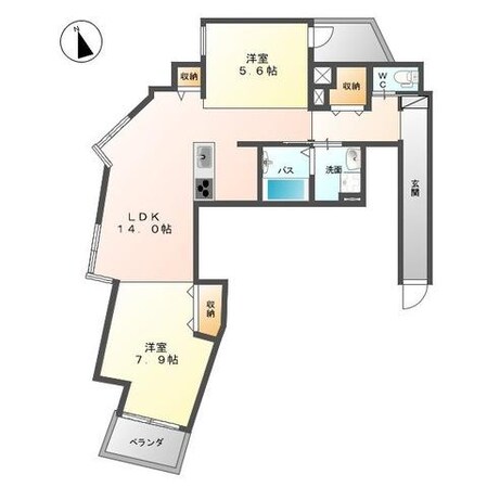 宇都宮駅 徒歩9分 2階の物件間取画像